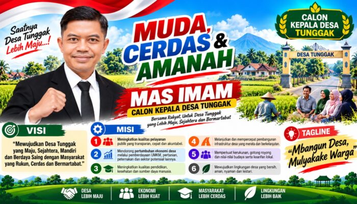 Usung Tagline Mbangun Desa, Mulyakake Warga, Mas Imam Siap Maju di Pilkades Tunggak